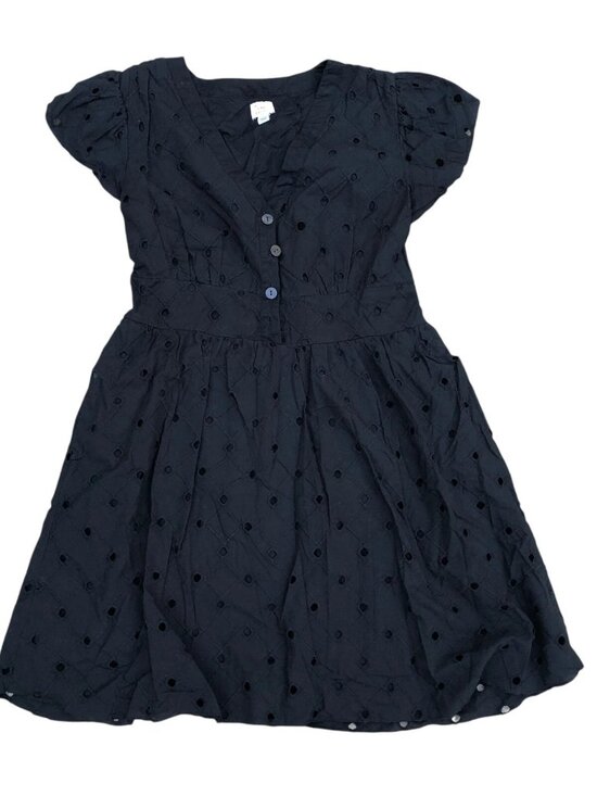 A New Day Dresses & Skirts - A NEW DAY Black Dress Women's LARGE Short Sleeve Button A Line